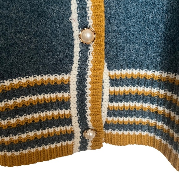 Raga Blue Multicolor Floral Embroidered Cardigan NWT Small - Picture 5 of 12